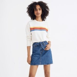 Denim Straight Mini Skirt
